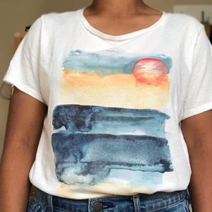 WHITE SUNSET TEE